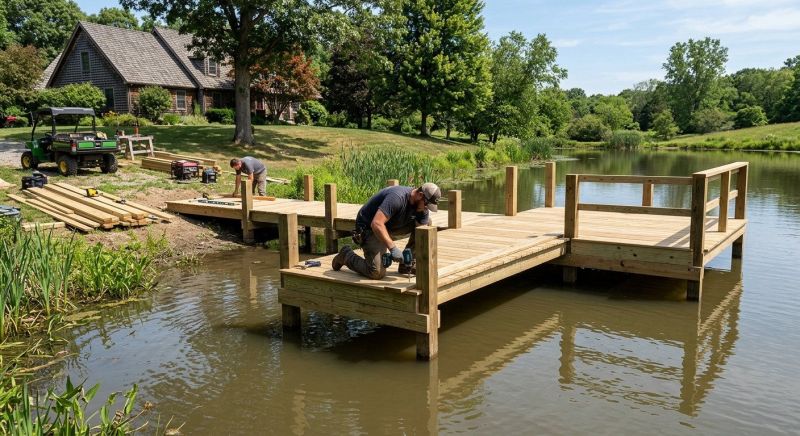Pond Dock Installation in Denver County, CO